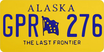 AK license plate GPR276
