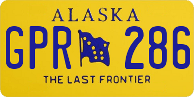 AK license plate GPR286