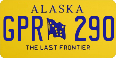 AK license plate GPR290
