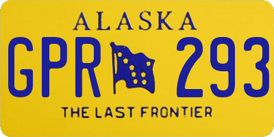 AK license plate GPR293