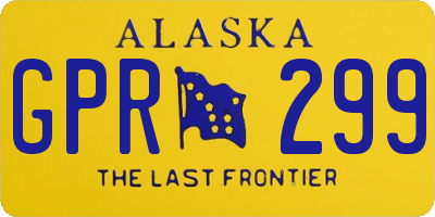 AK license plate GPR299