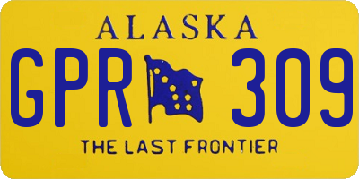 AK license plate GPR309