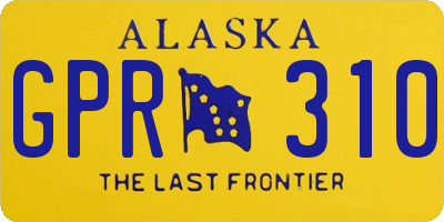 AK license plate GPR310