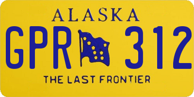 AK license plate GPR312