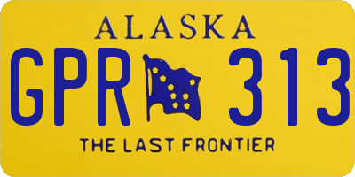 AK license plate GPR313