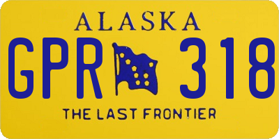 AK license plate GPR318