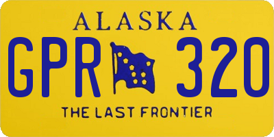 AK license plate GPR320