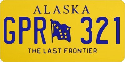 AK license plate GPR321