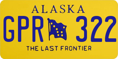 AK license plate GPR322