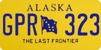 AK license plate GPR323