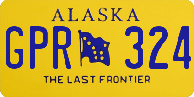 AK license plate GPR324