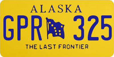 AK license plate GPR325