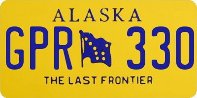 AK license plate GPR330
