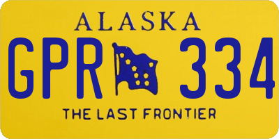 AK license plate GPR334