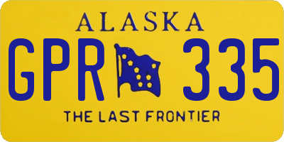 AK license plate GPR335