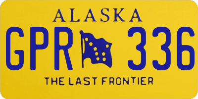 AK license plate GPR336