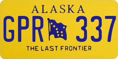 AK license plate GPR337
