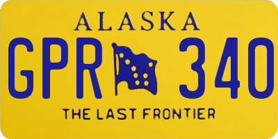 AK license plate GPR340