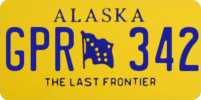 AK license plate GPR342