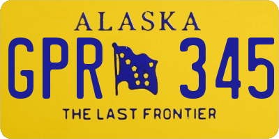 AK license plate GPR345