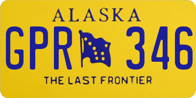 AK license plate GPR346