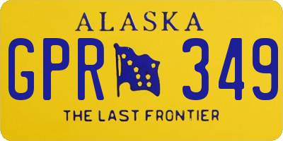 AK license plate GPR349
