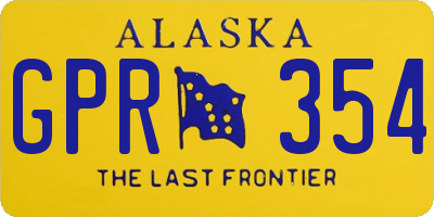 AK license plate GPR354