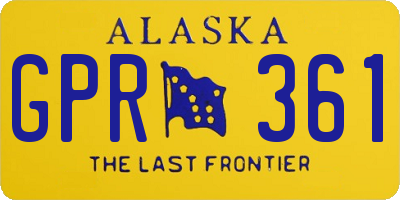 AK license plate GPR361