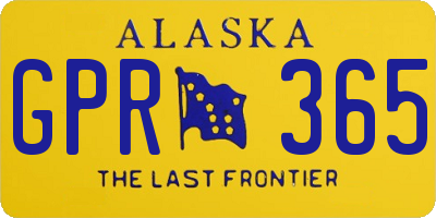 AK license plate GPR365