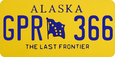 AK license plate GPR366