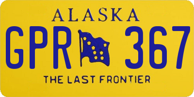 AK license plate GPR367
