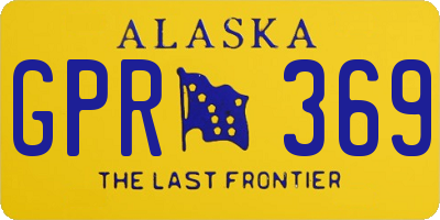 AK license plate GPR369