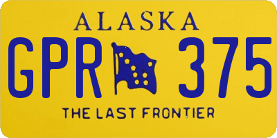 AK license plate GPR375