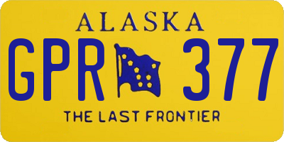 AK license plate GPR377
