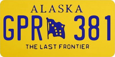 AK license plate GPR381