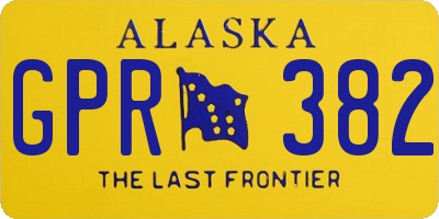 AK license plate GPR382