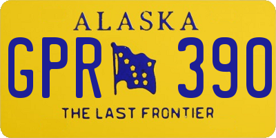 AK license plate GPR390
