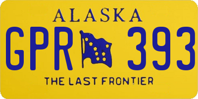 AK license plate GPR393