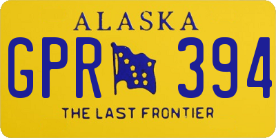 AK license plate GPR394