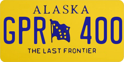 AK license plate GPR400