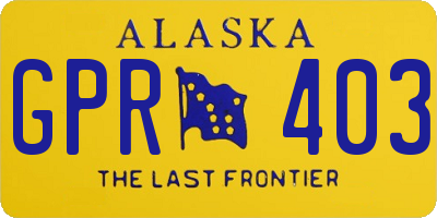 AK license plate GPR403