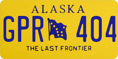 AK license plate GPR404