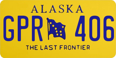 AK license plate GPR406
