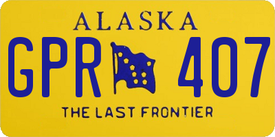 AK license plate GPR407