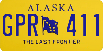 AK license plate GPR411
