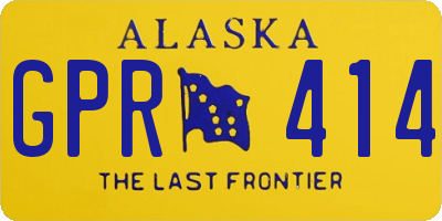 AK license plate GPR414