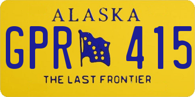 AK license plate GPR415