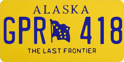 AK license plate GPR418