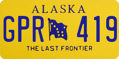 AK license plate GPR419