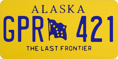 AK license plate GPR421